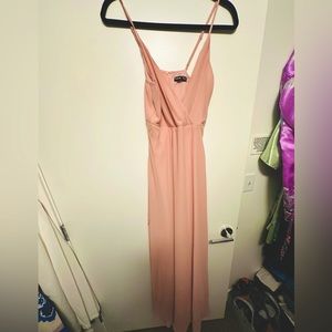 Belle Wrap Front solid maxi cami dress
